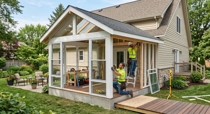 Porch Enclosure Installation in Austin, TX